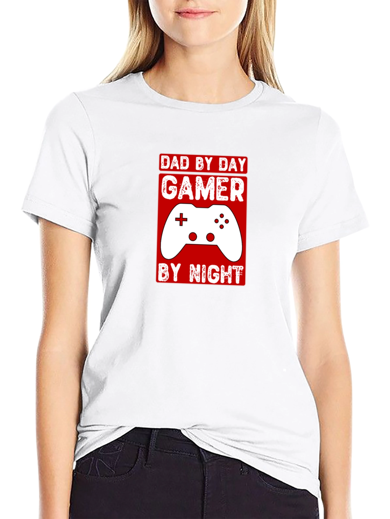 Dad By Day Gamer By Night Graphic T-Shirt