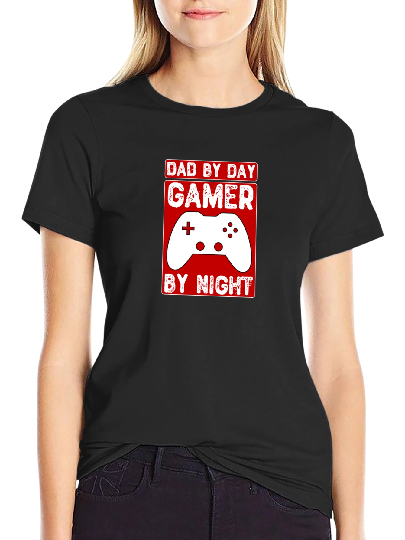 Dad By Day Gamer By Night Graphic T-Shirt
