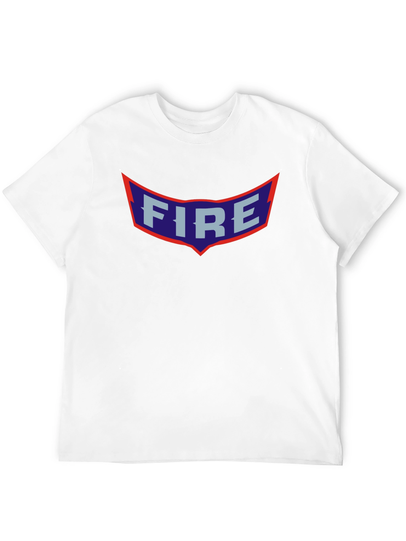 Retro FIRE Graphic Print Black T-Shirt