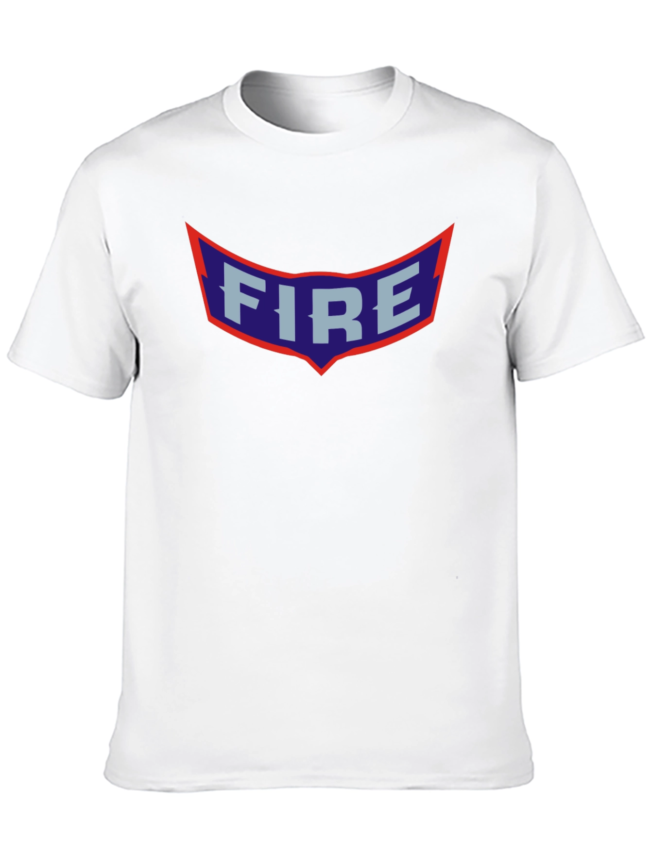 Retro FIRE Graphic Print Black T-Shirt
