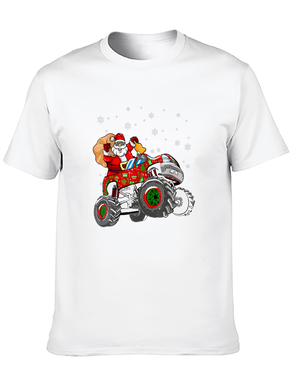 Santa Monster Truck Christmas T-Shirt