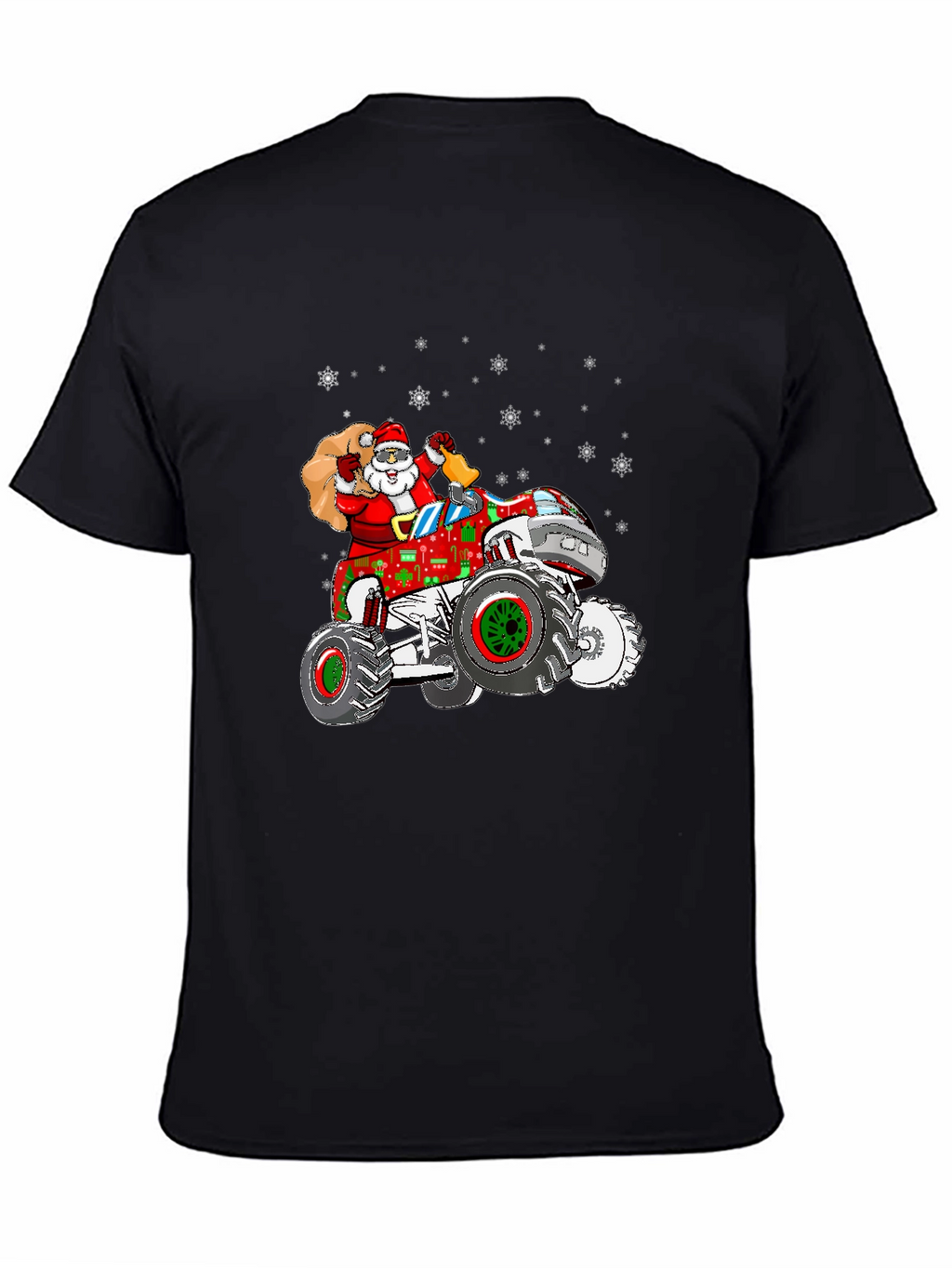 Santa Monster Truck Christmas T-Shirt