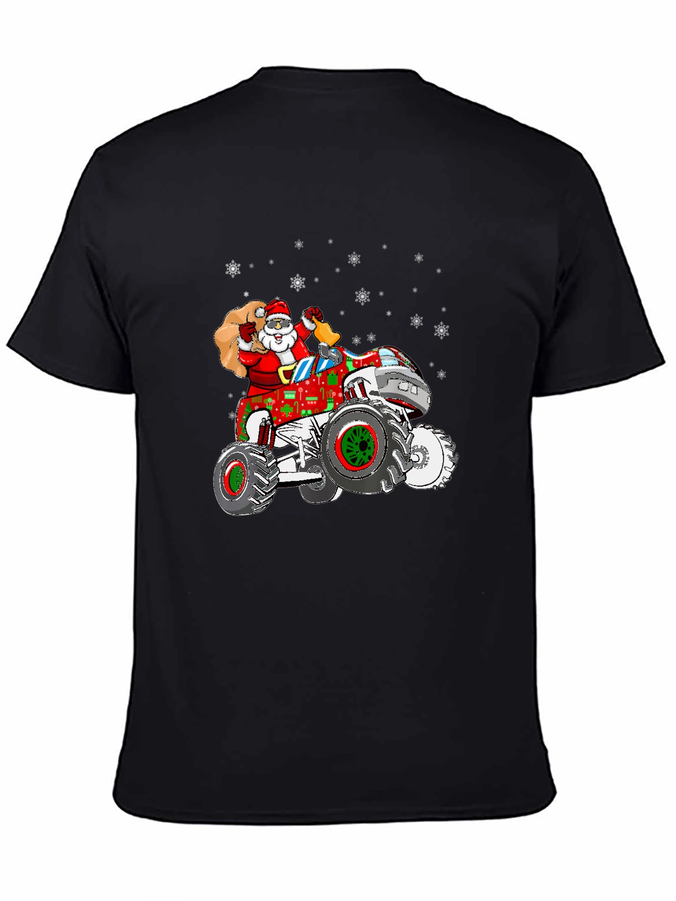 Santa Monster Truck Christmas T-Shirt