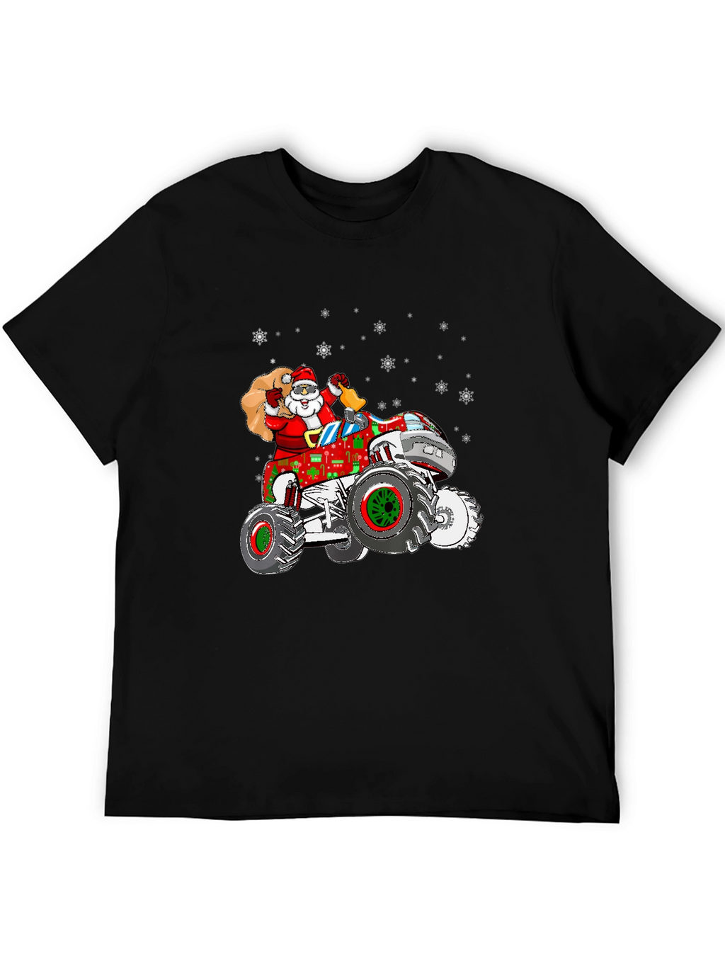 Santa Monster Truck Christmas T-Shirt