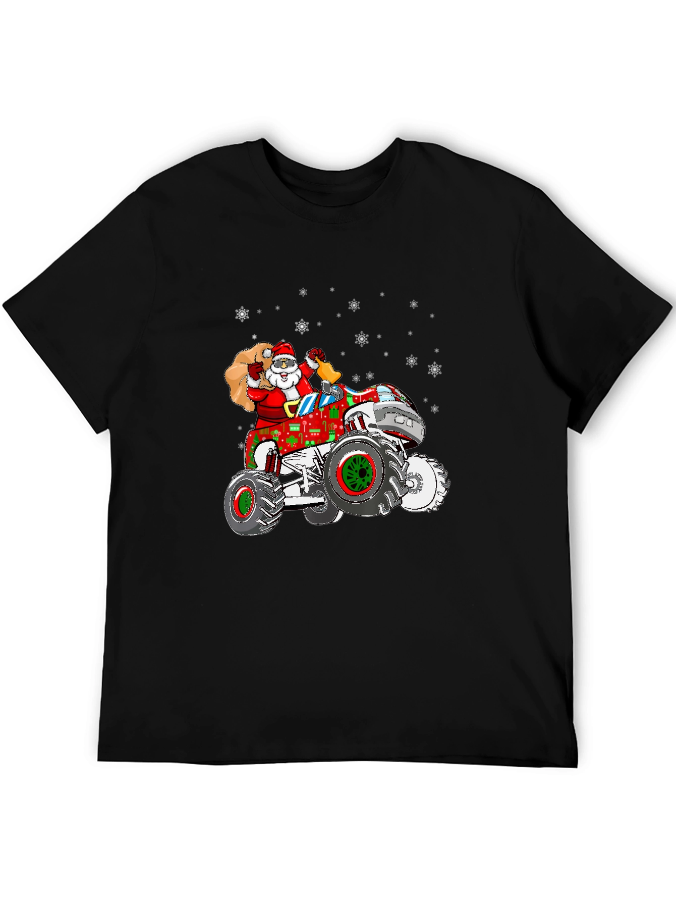 Santa Monster Truck Christmas T-Shirt