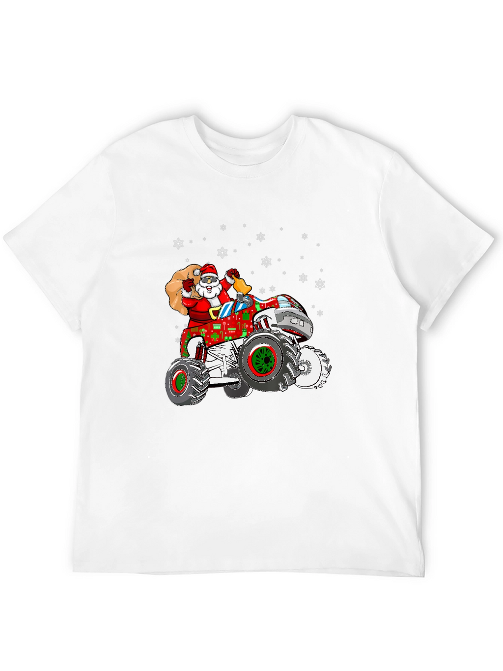 Santa Monster Truck Christmas T-Shirt