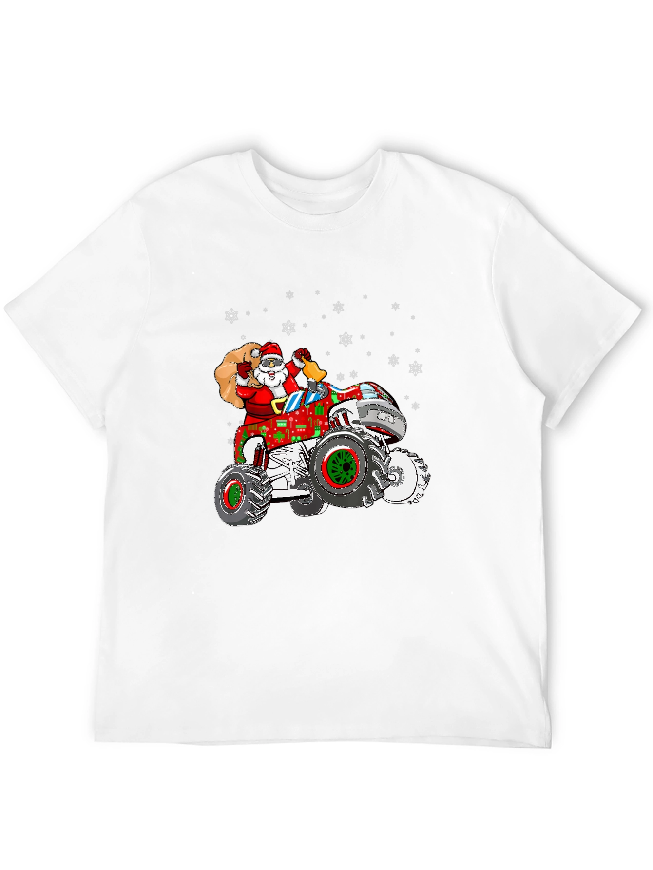 Santa Monster Truck Christmas T-Shirt