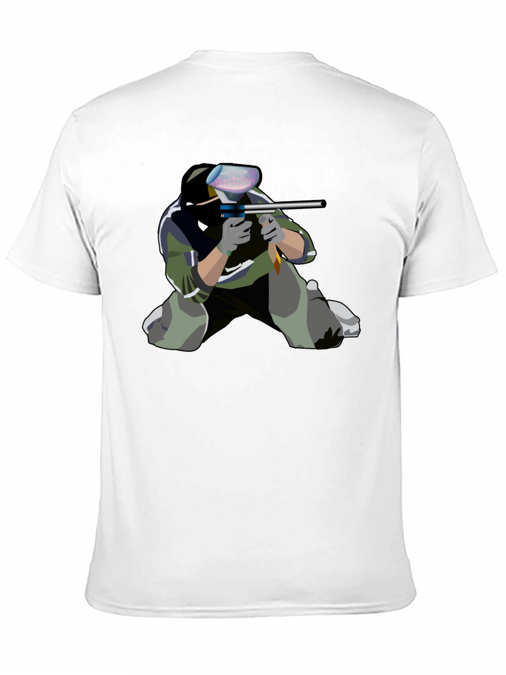 Paintball Player Graphic Tee - Black
