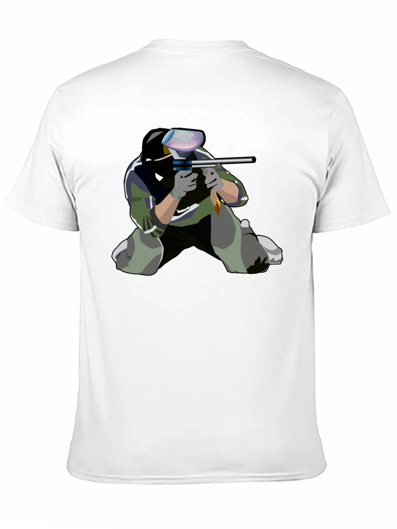 Paintball Player Graphic Tee - Black