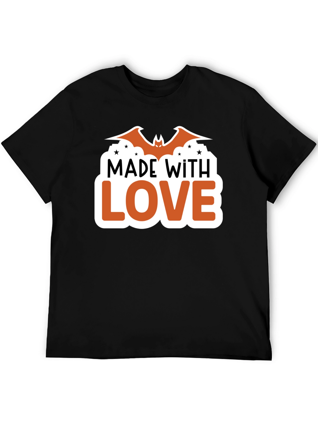 Made With Love Bat Halloween T-Shirt