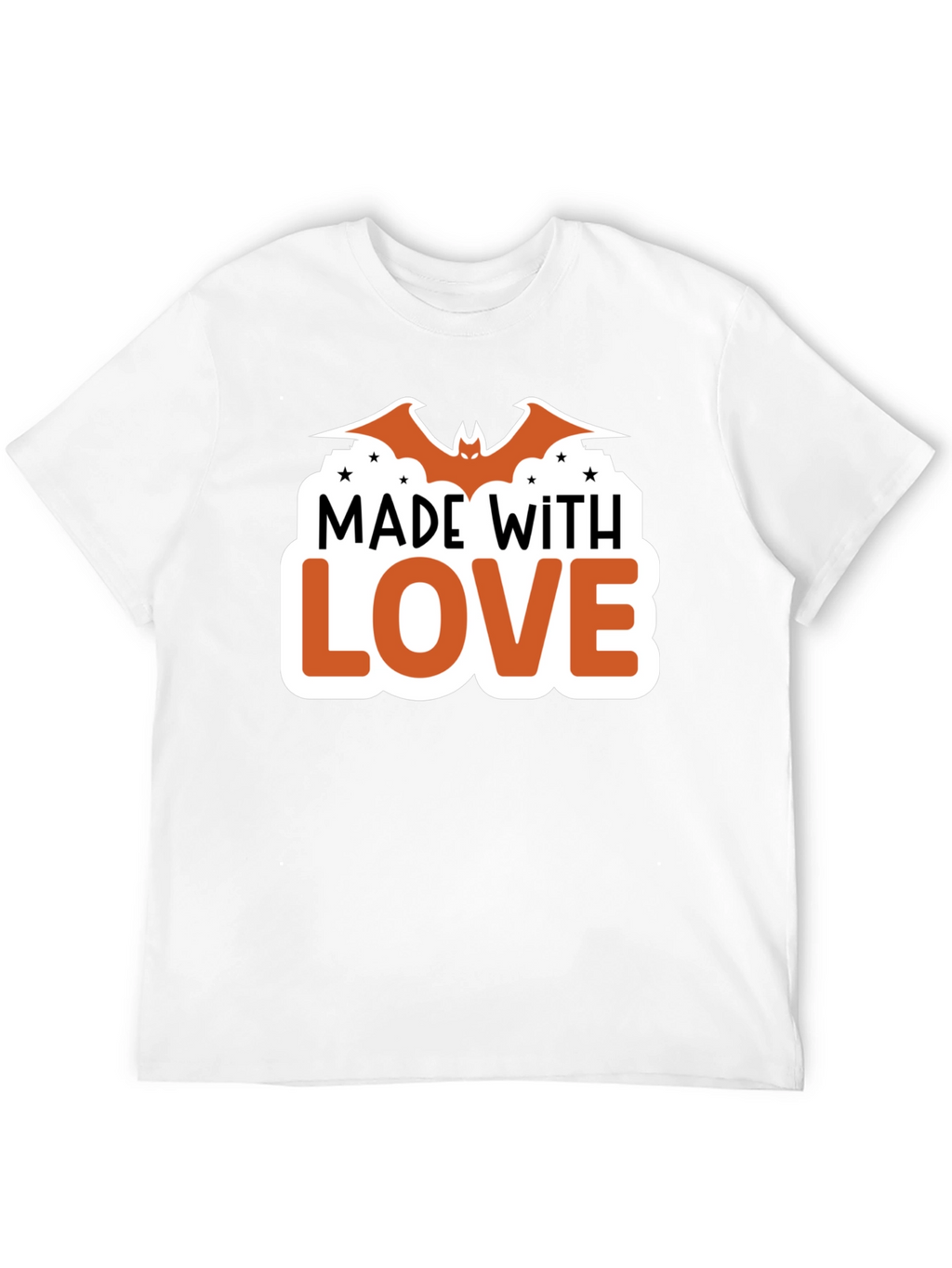 Made With Love Bat Halloween T-Shirt