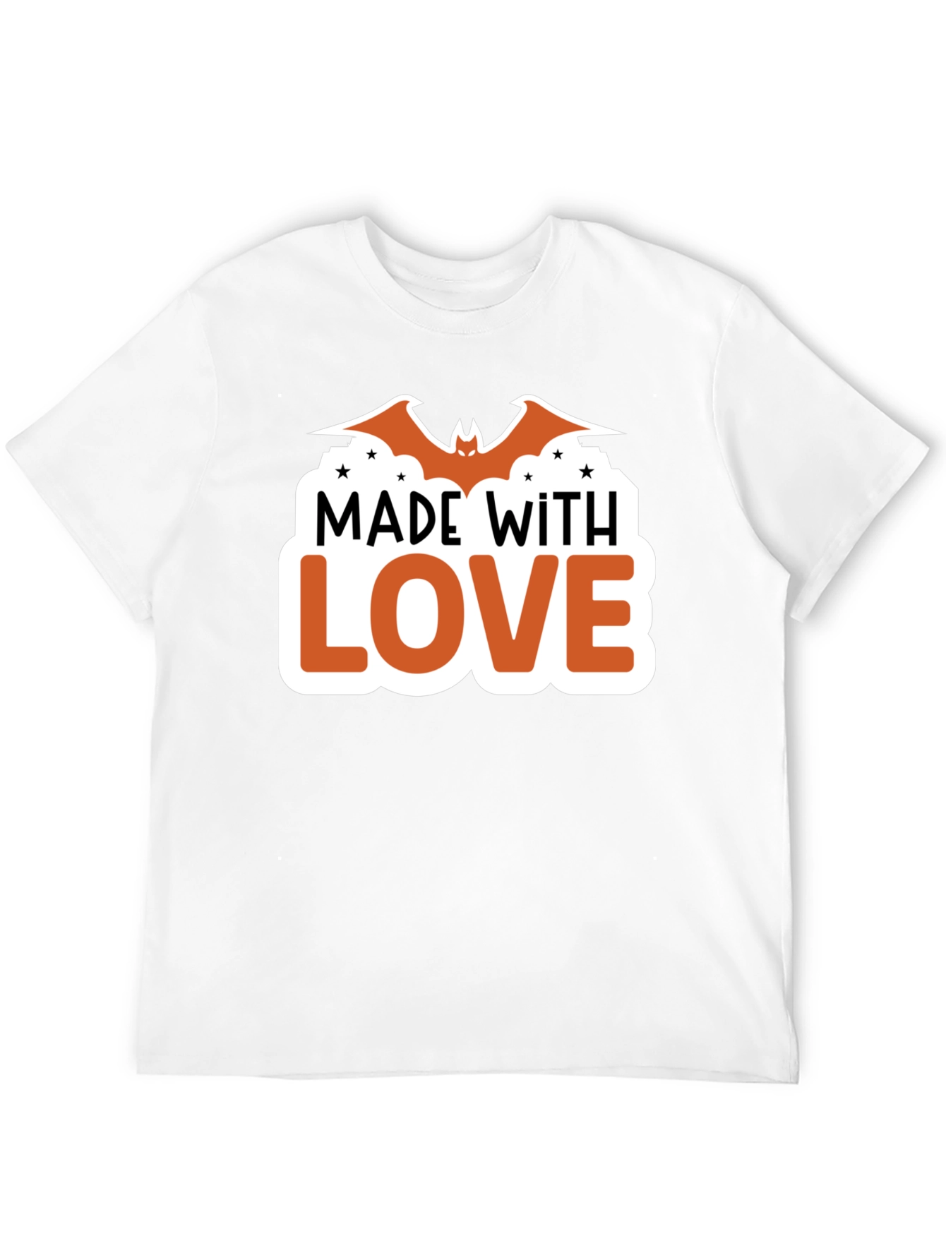 Made With Love Bat Halloween T-Shirt