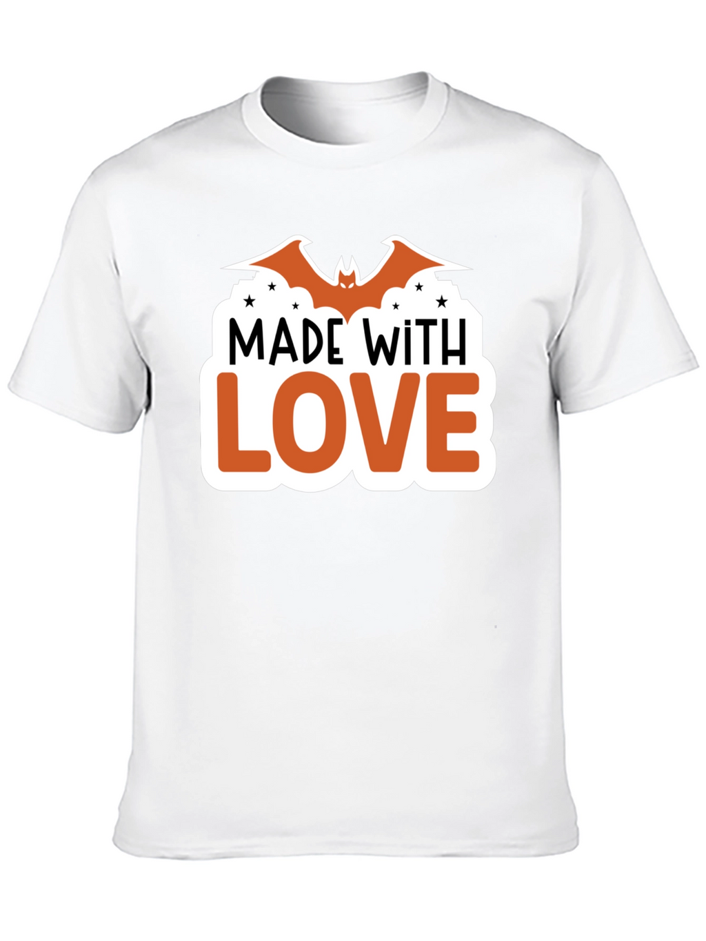 Made With Love Bat Halloween T-Shirt