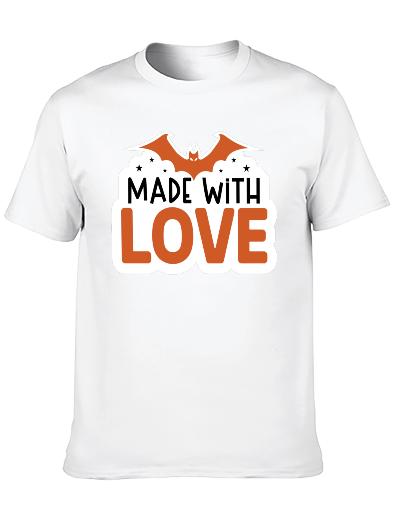 Made With Love Bat Halloween T-Shirt