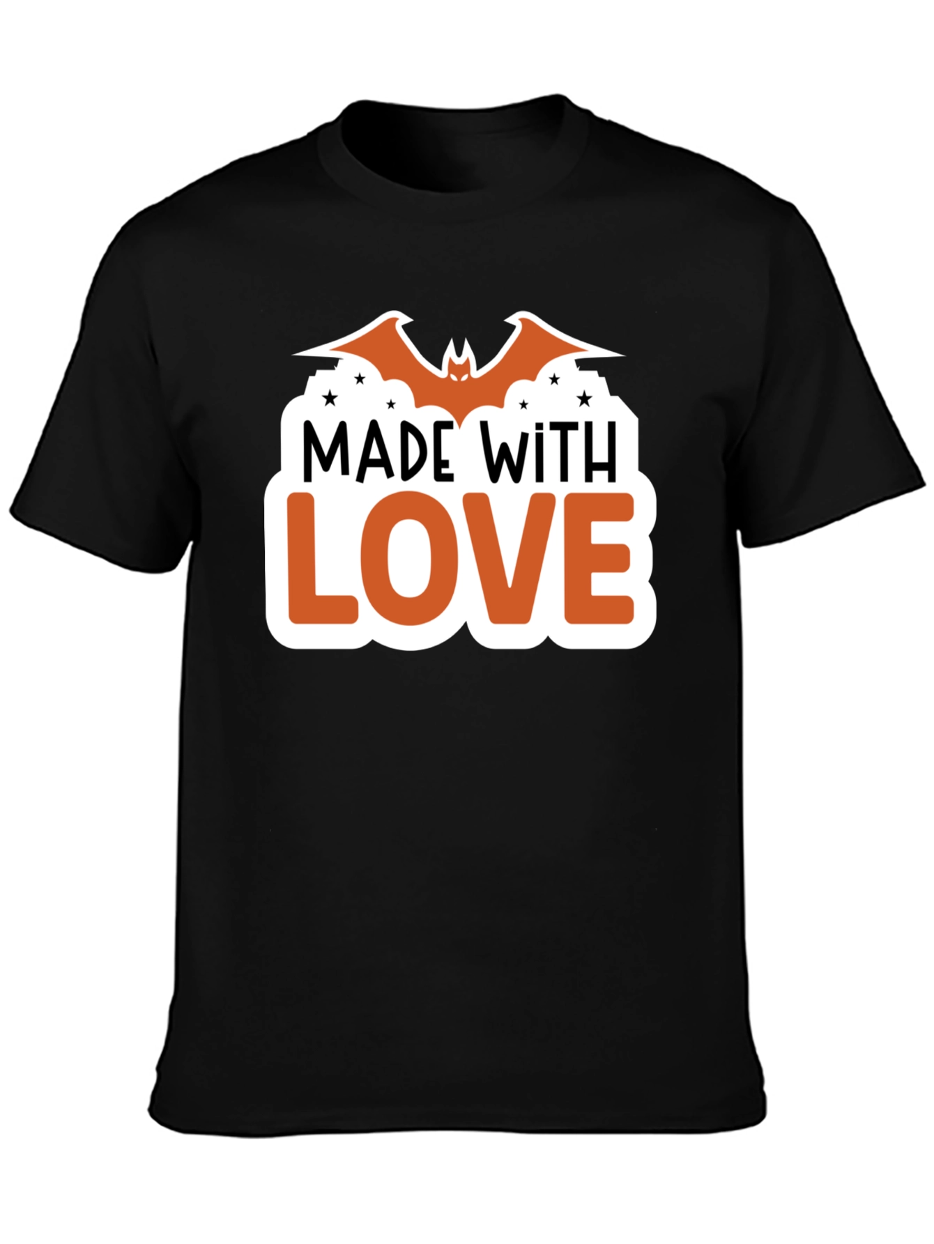 Made With Love Bat Halloween T-Shirt