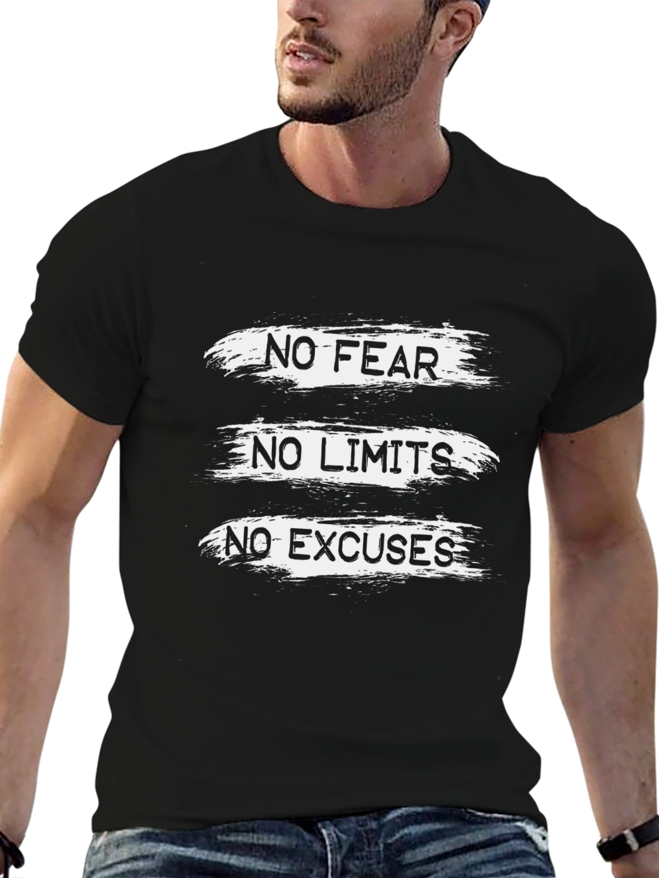 Motivational Graphic T-Shirt: No Fear Limits Excuses