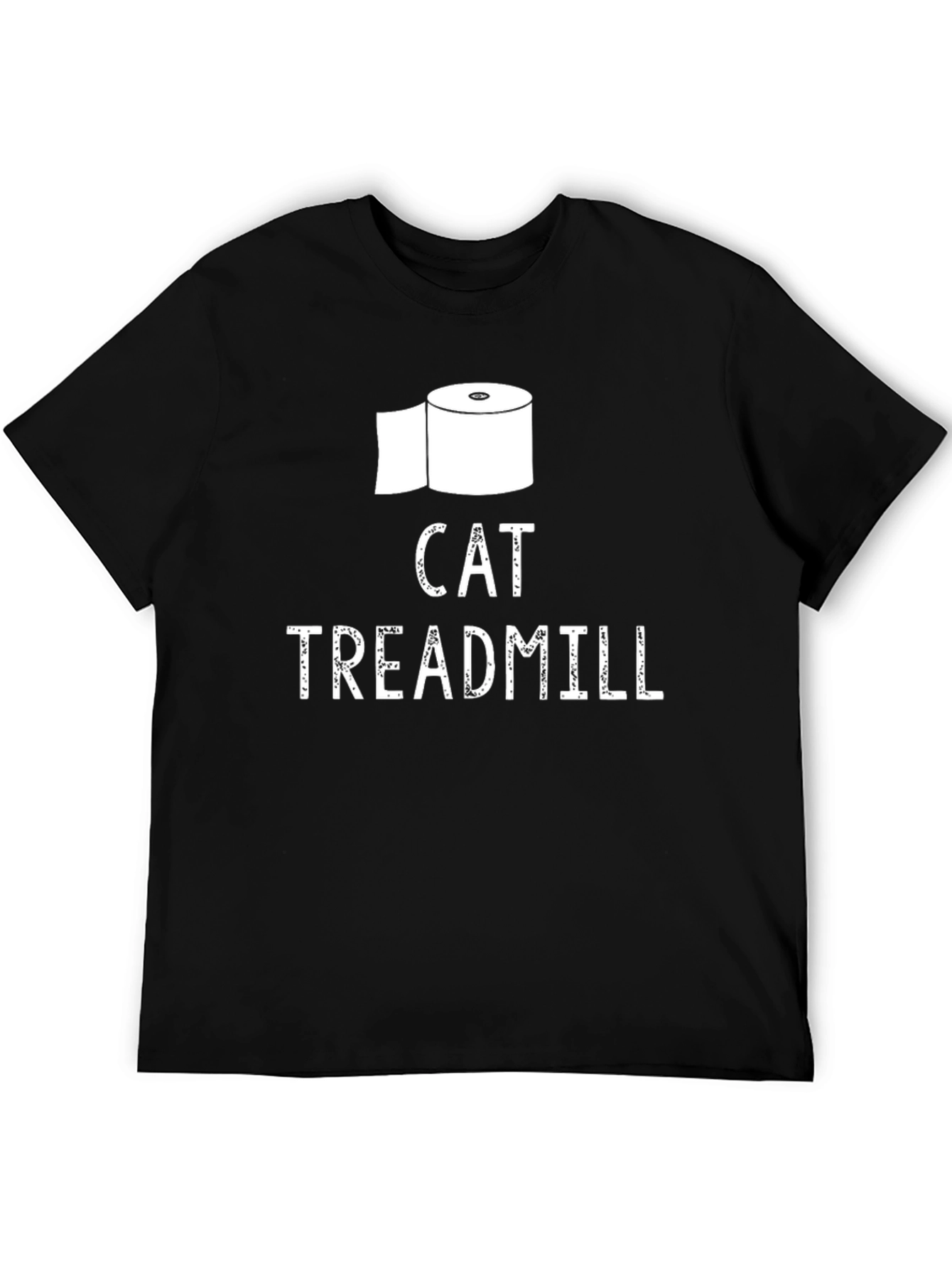 Cat Treadmill T-Shirt Funny Toilet Paper Tee