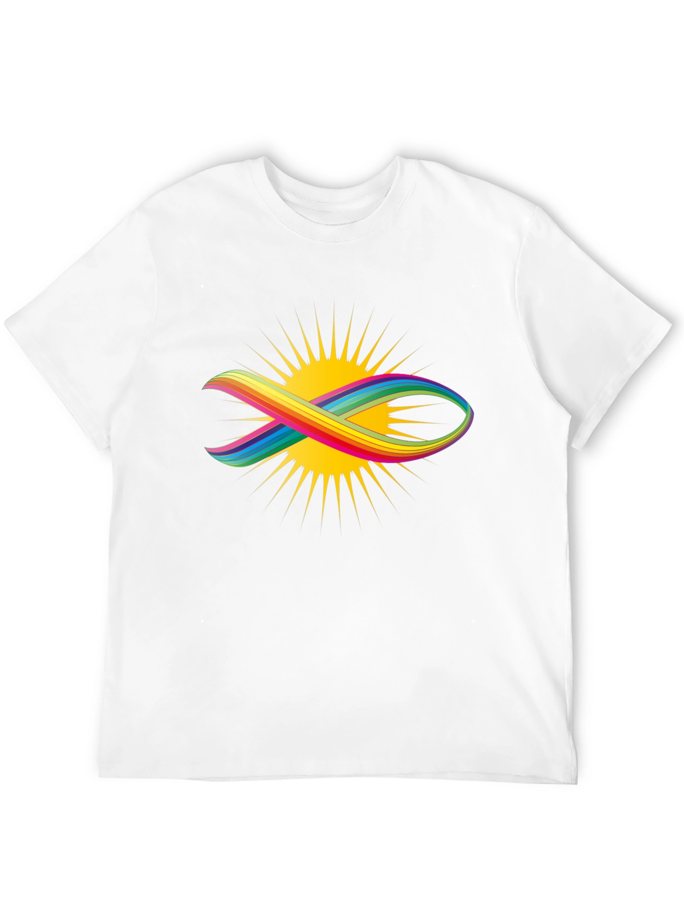 Rainbow Fish Graphic Black Tee