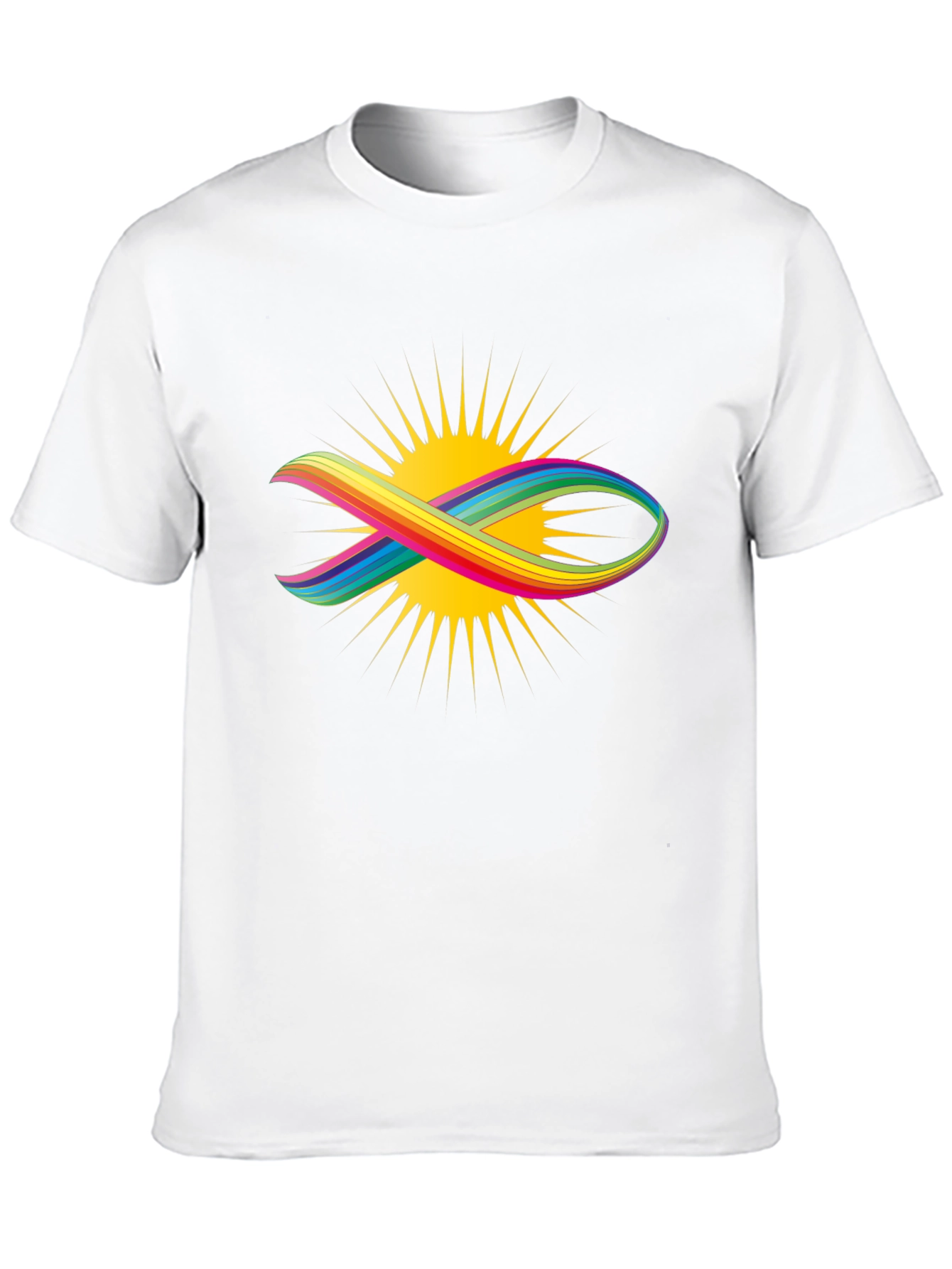 Rainbow Fish Graphic Black Tee