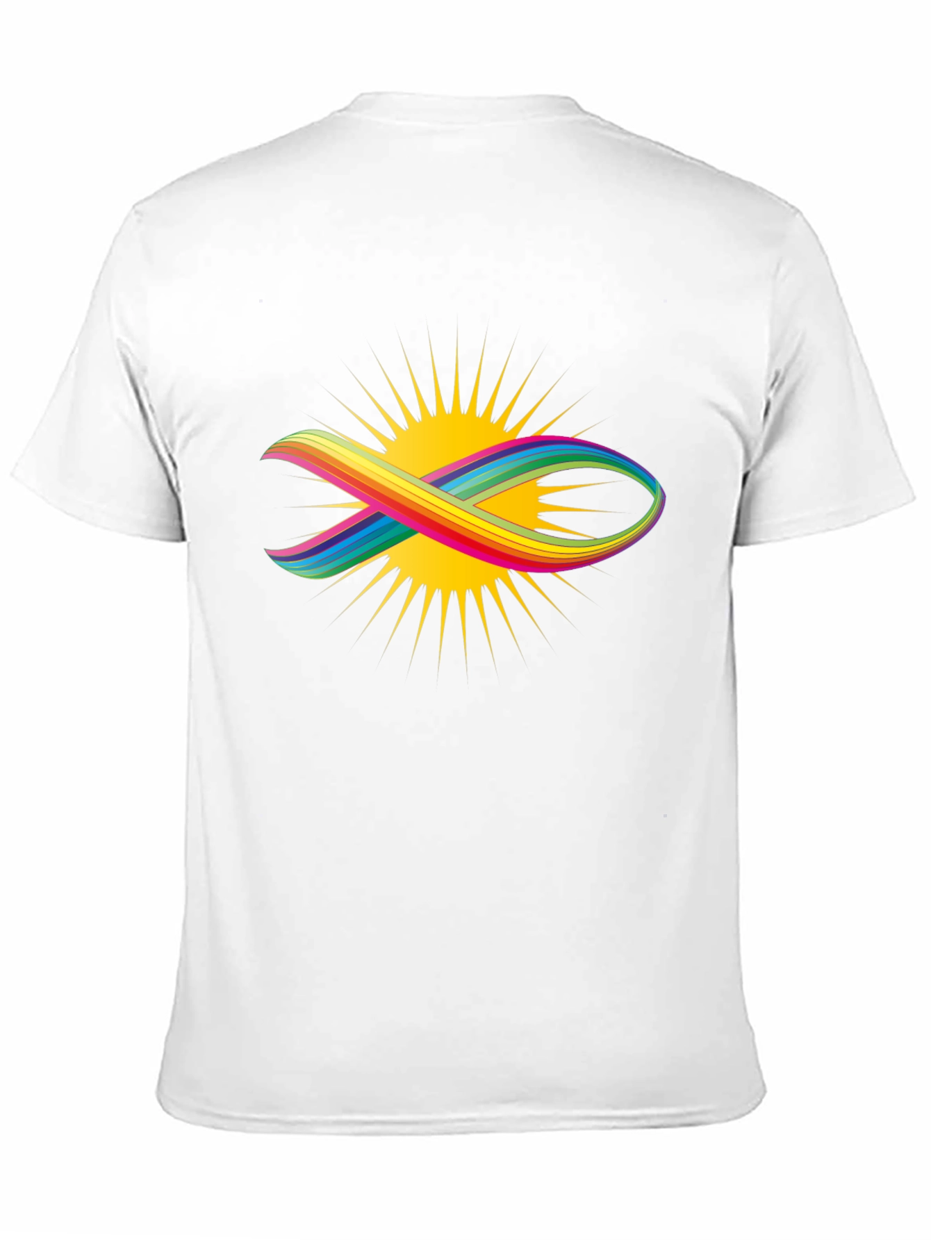Rainbow Fish Graphic Black Tee