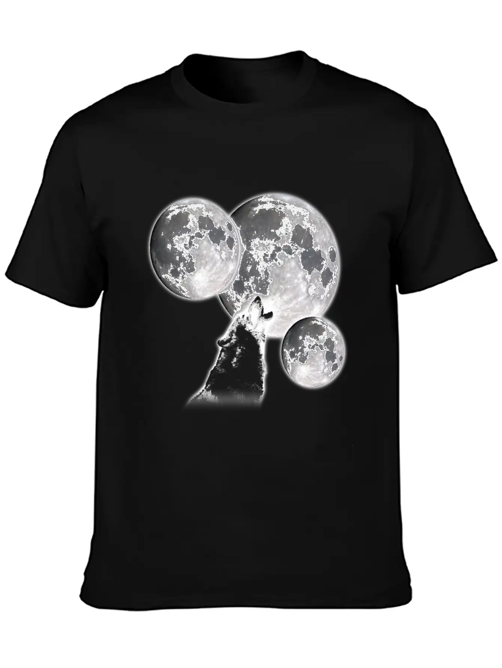 3 Moons 1 Wolf Unisex Casual T-Shirt – Clean Design For Daily Comfort