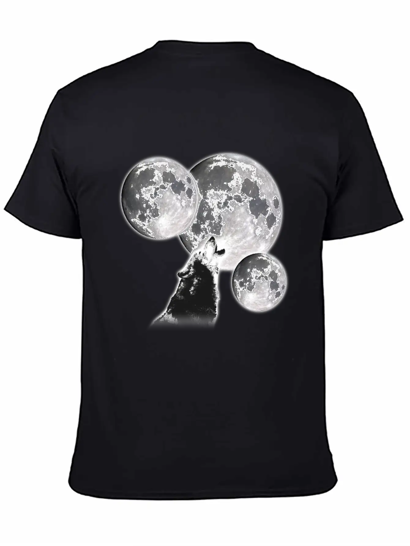 3 Moons 1 Wolf Unisex Casual T-Shirt – Clean Design For Daily Comfort