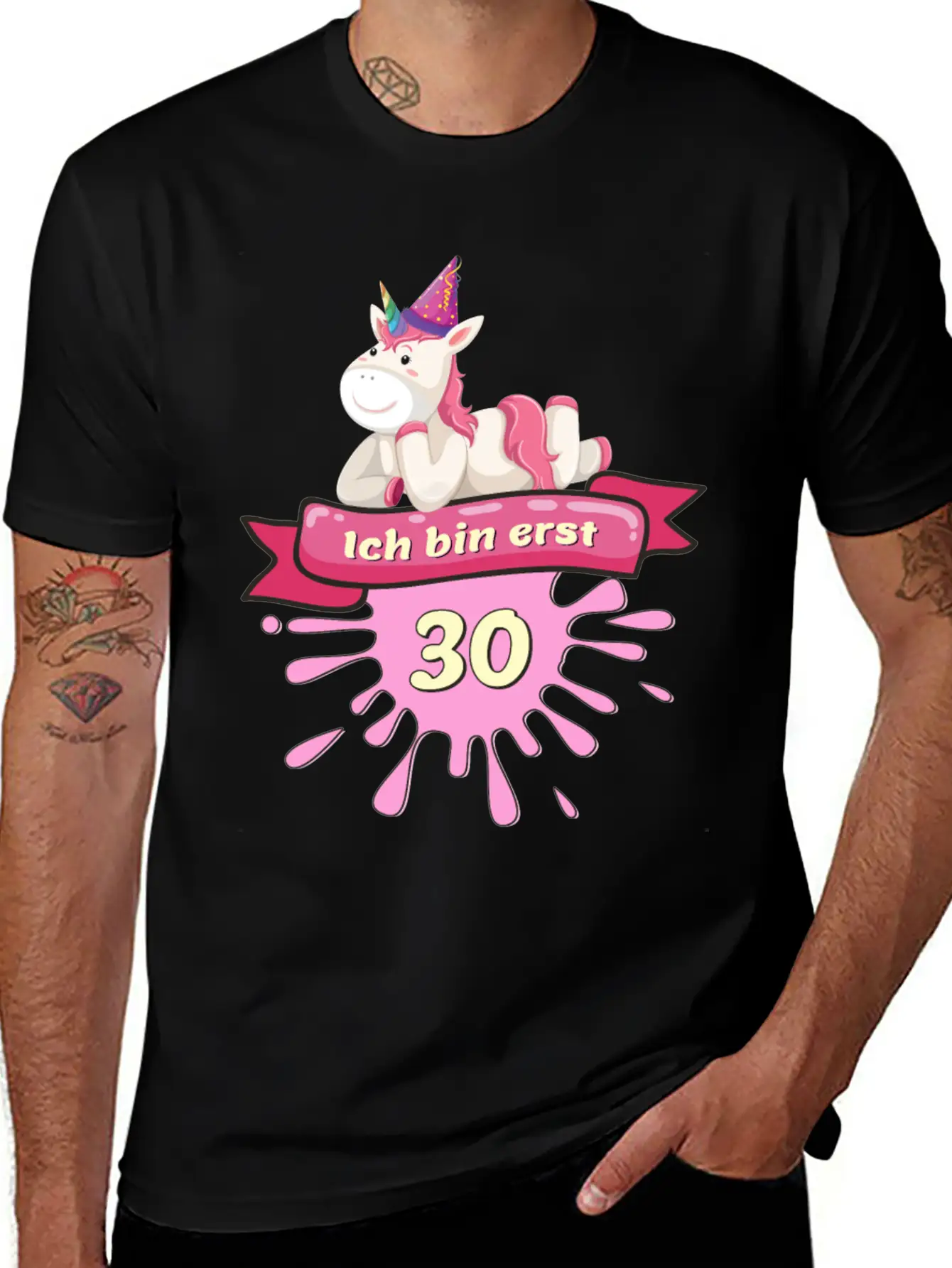 30 Years, Unicorn Gift Outfit Round 30th Birthday Unisex Casual T-Shirt – Clean Design For Daily Comfort