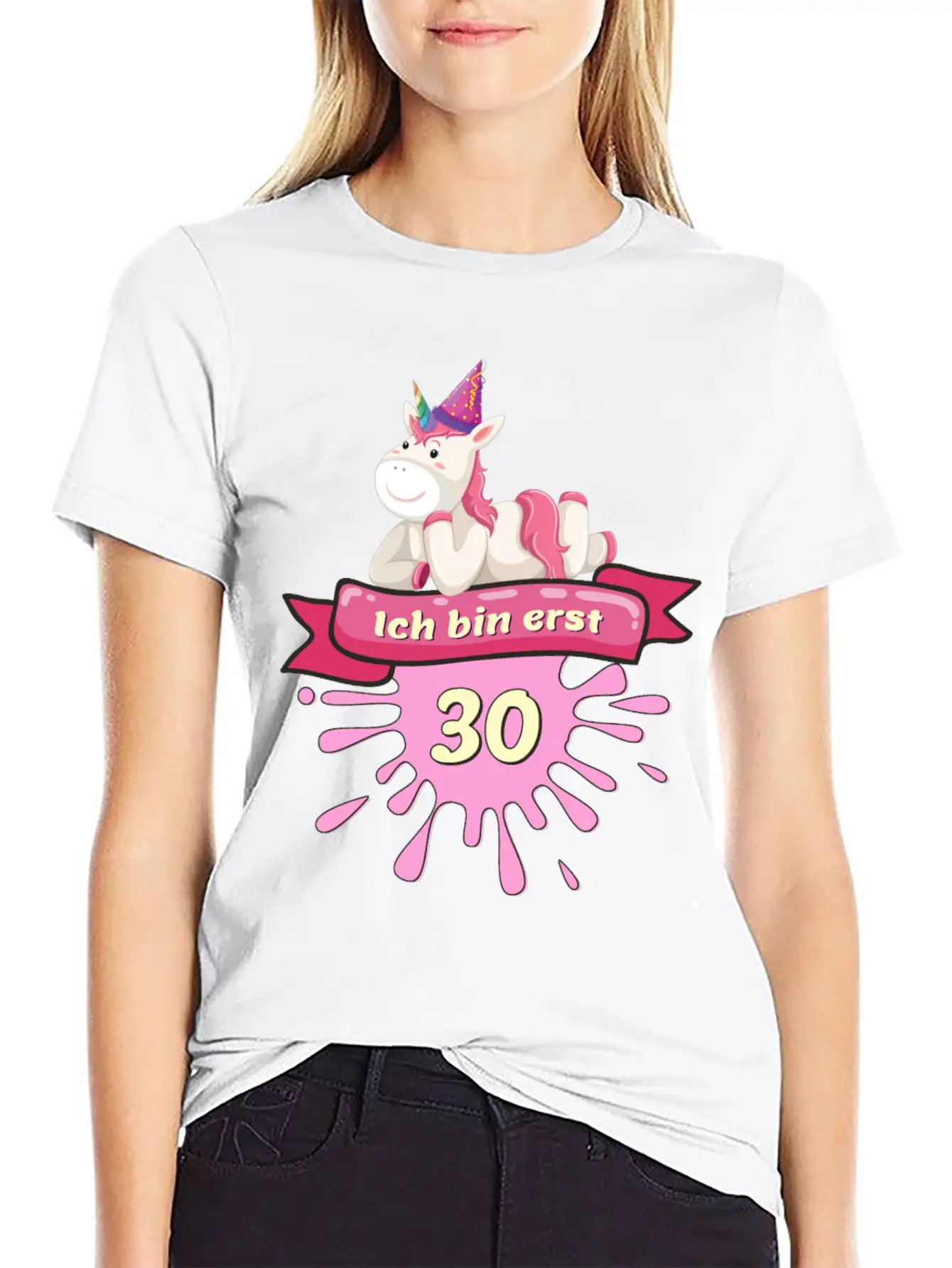 30 Years, Unicorn Gift Outfit Round 30th Birthday Unisex Casual T-Shirt – Clean Design For Daily Comfort