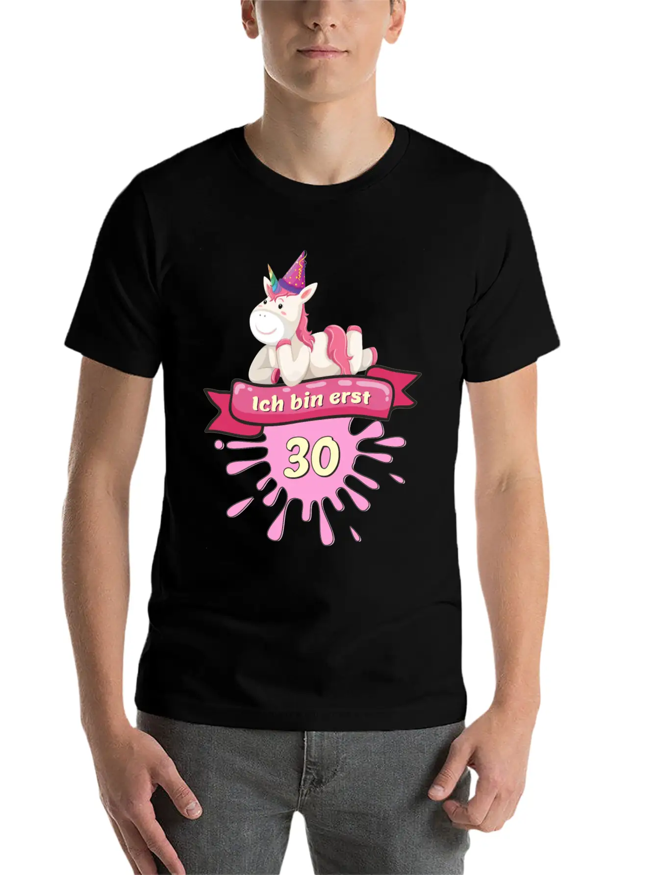 30 Years, Unicorn Gift Outfit Round 30th Birthday Unisex Casual T-Shirt – Clean Design For Daily Comfort