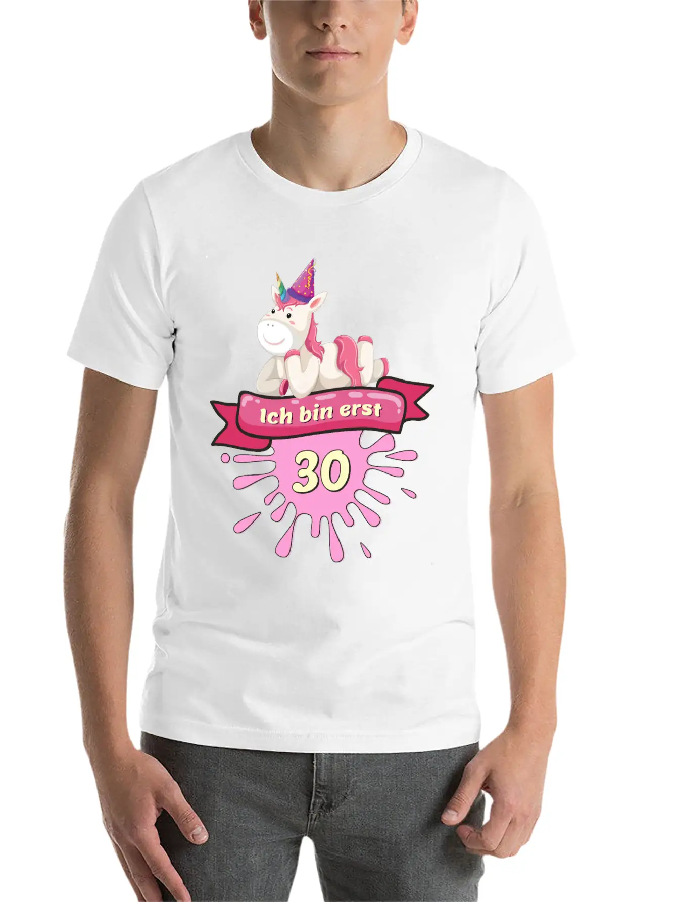 30 Years, Unicorn Gift Outfit Round 30th Birthday Unisex Casual T-Shirt – Clean Design For Daily Comfort