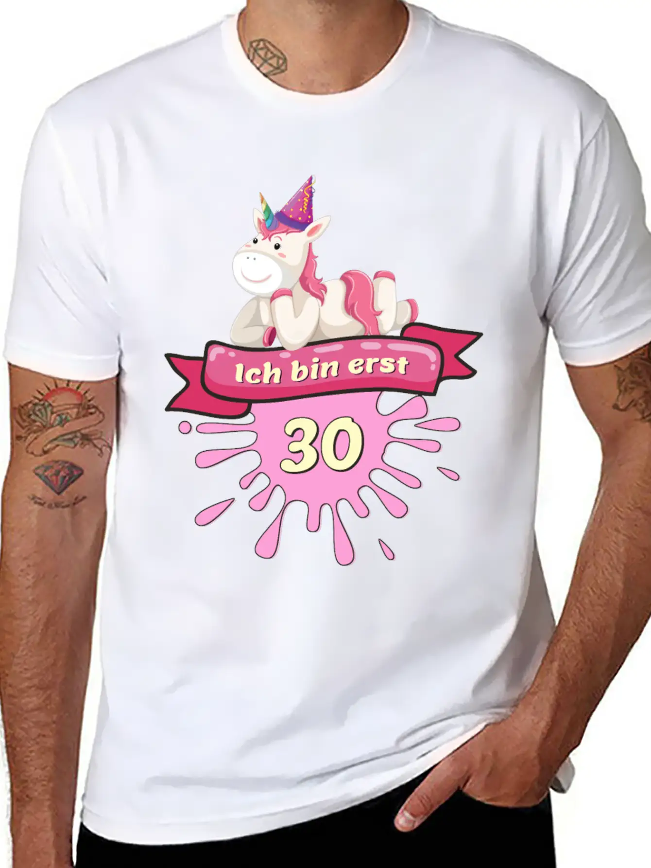 30 Years, Unicorn Gift Outfit Round 30th Birthday Unisex Casual T-Shirt – Clean Design For Daily Comfort