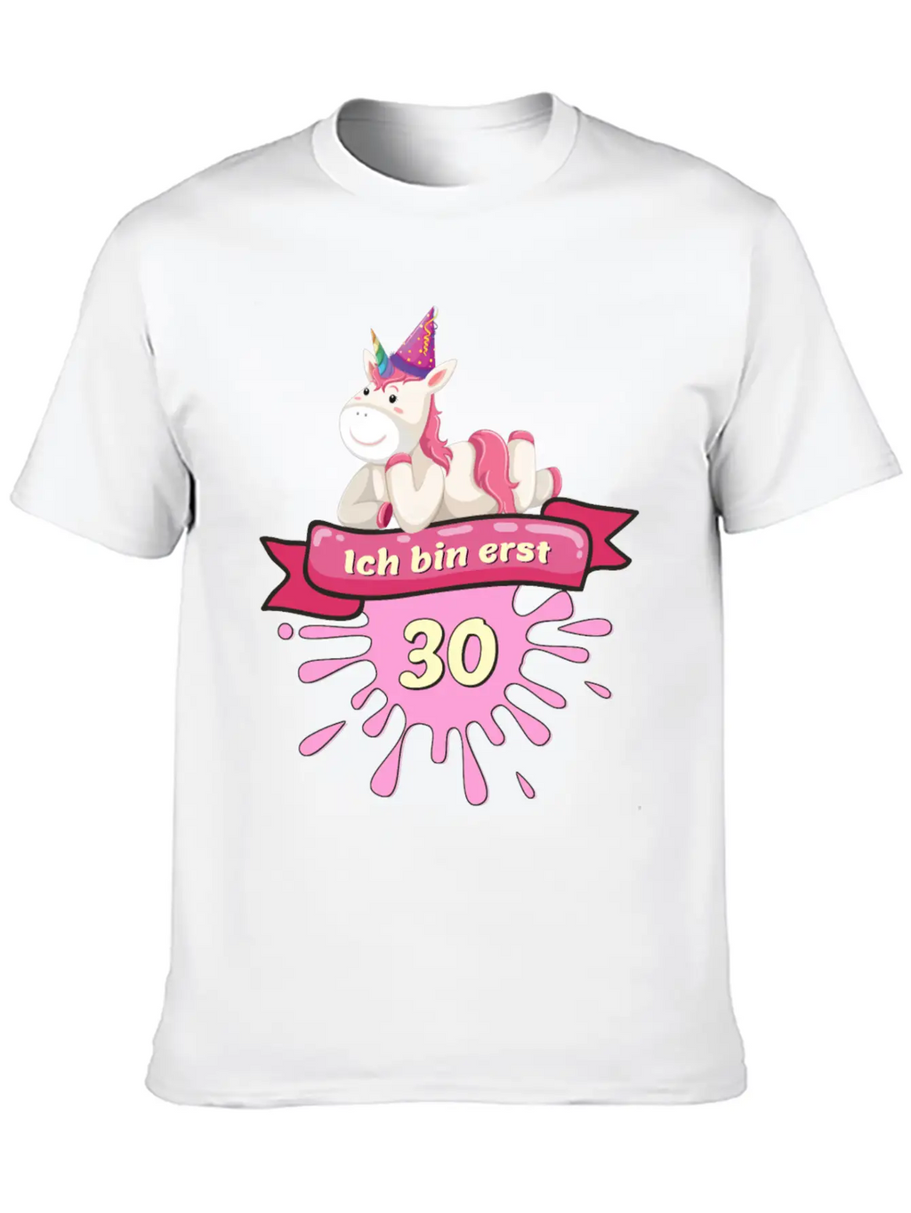 30 Years, Unicorn Gift Outfit Round 30th Birthday Unisex Casual T-Shirt – Clean Design For Daily Comfort