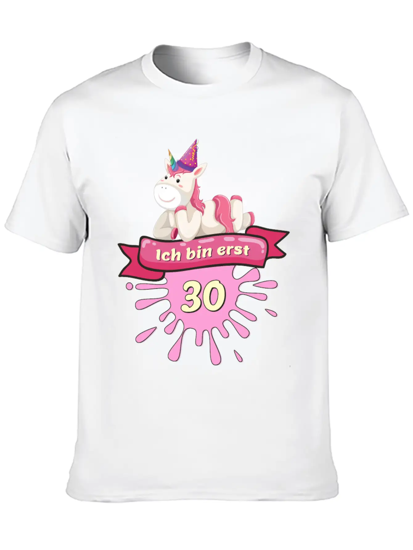 30 Years, Unicorn Gift Outfit Round 30th Birthday Unisex Casual T-Shirt – Clean Design For Daily Comfort