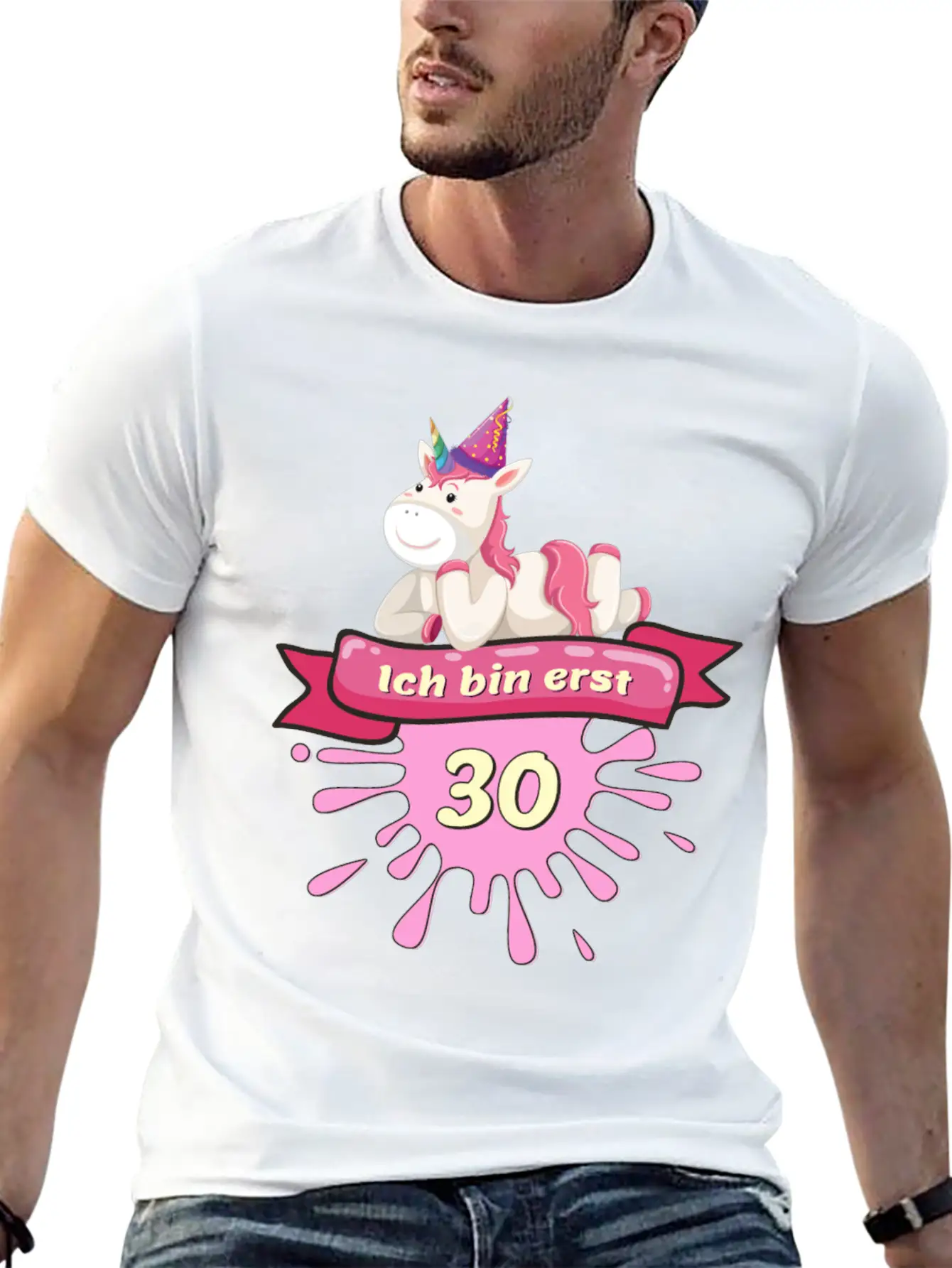30 Years, Unicorn Gift Outfit Round 30th Birthday Unisex Casual T-Shirt – Clean Design For Daily Comfort