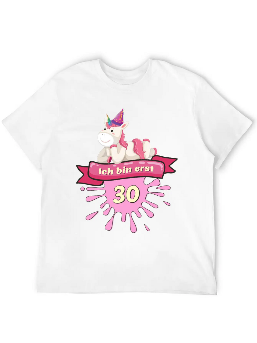30 Years, Unicorn Gift Outfit Round 30th Birthday Unisex Casual T-Shirt – Clean Design For Daily Comfort