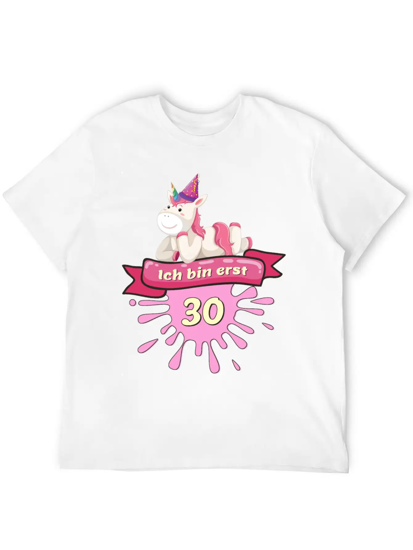 30 Years, Unicorn Gift Outfit Round 30th Birthday Unisex Casual T-Shirt – Clean Design For Daily Comfort