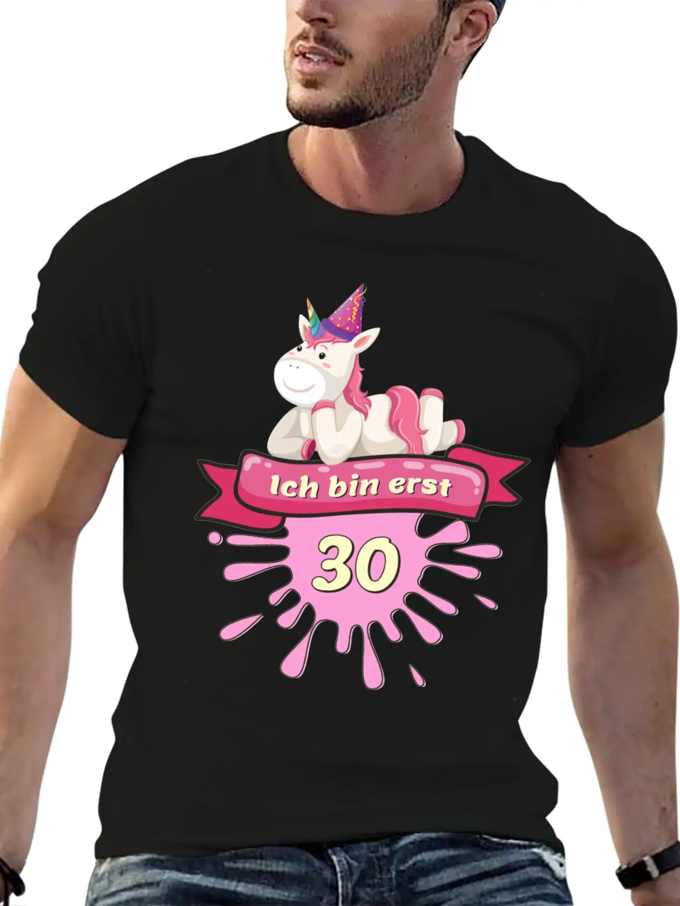30 Years, Unicorn Gift Outfit Round 30th Birthday Unisex Casual T-Shirt – Clean Design For Daily Comfort