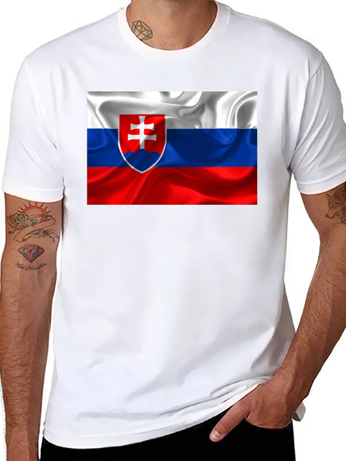 Slovakia Flag Graphic T-Shirt
