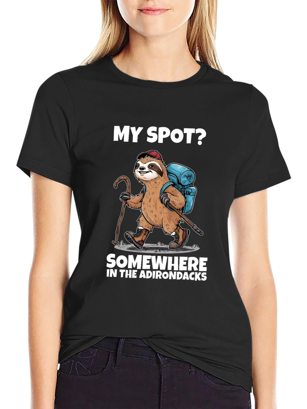 Sloth Hiker T-Shirt - Adirondacks Adventure