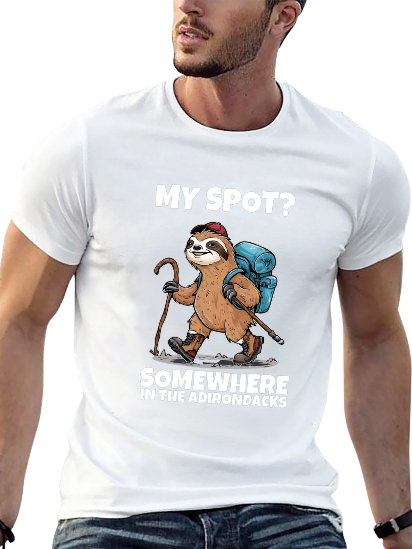 Sloth Hiker T-Shirt - Adirondacks Adventure