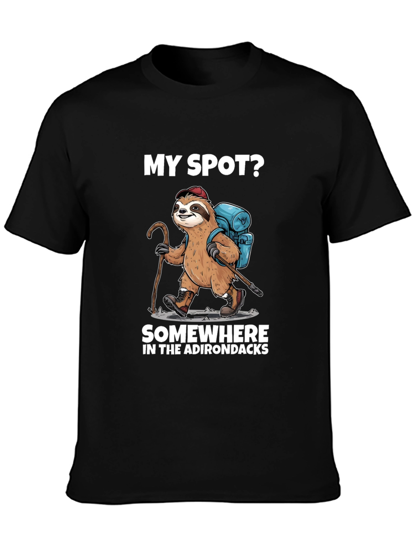 Sloth Hiker T-Shirt - Adirondacks Adventure
