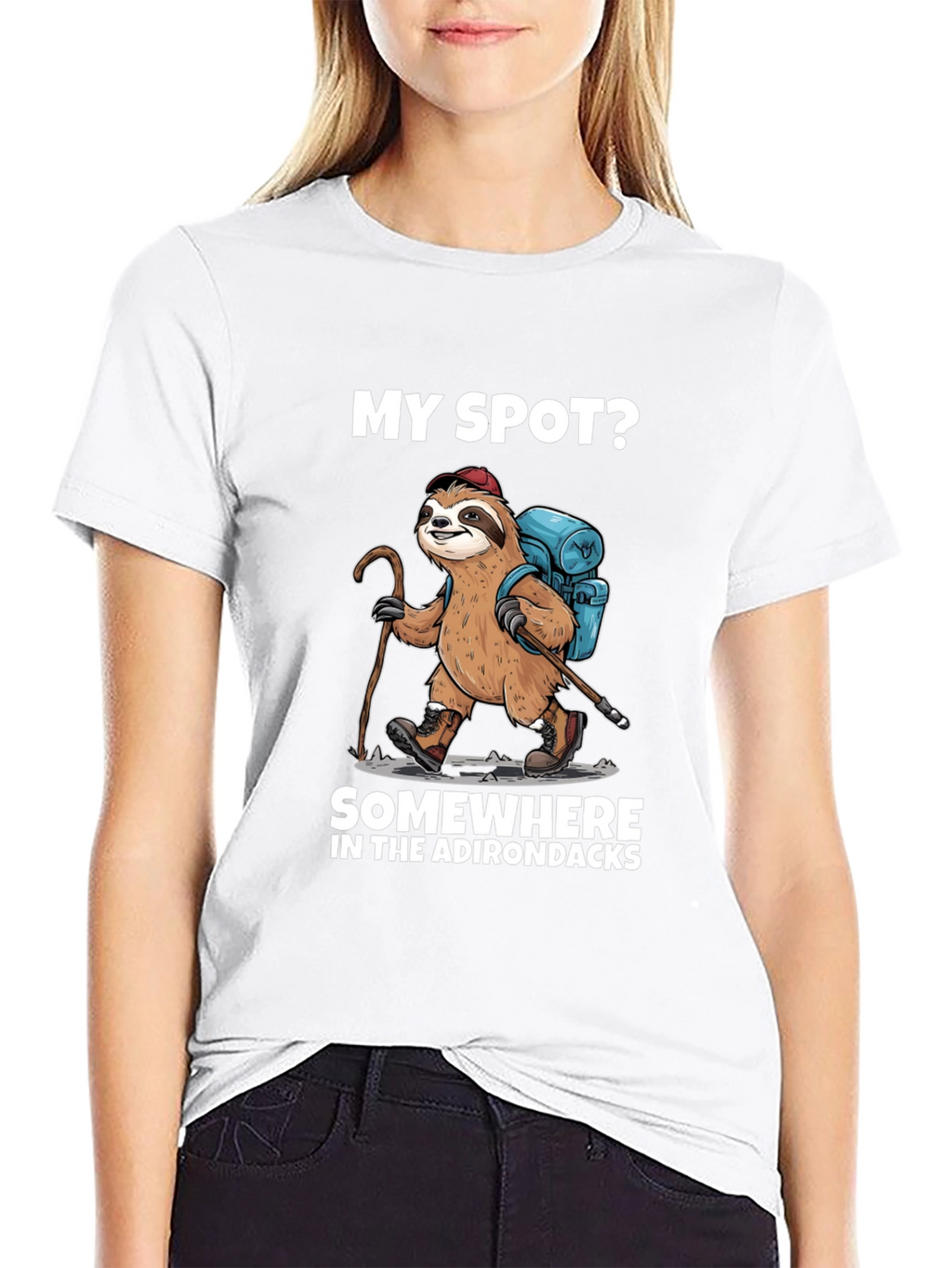 Sloth Hiker T-Shirt - Adirondacks Adventure