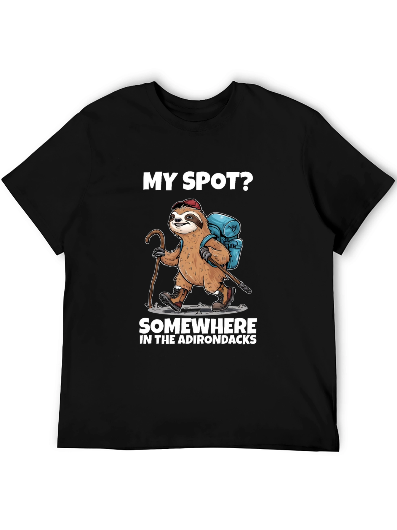 Sloth Hiker T-Shirt - Adirondacks Adventure