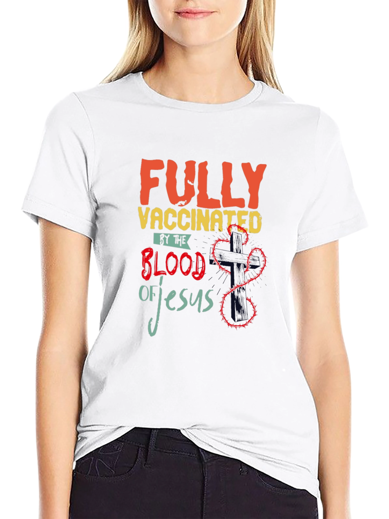 Fully Vaccinated by the Blood of Jesus T-Shirt
