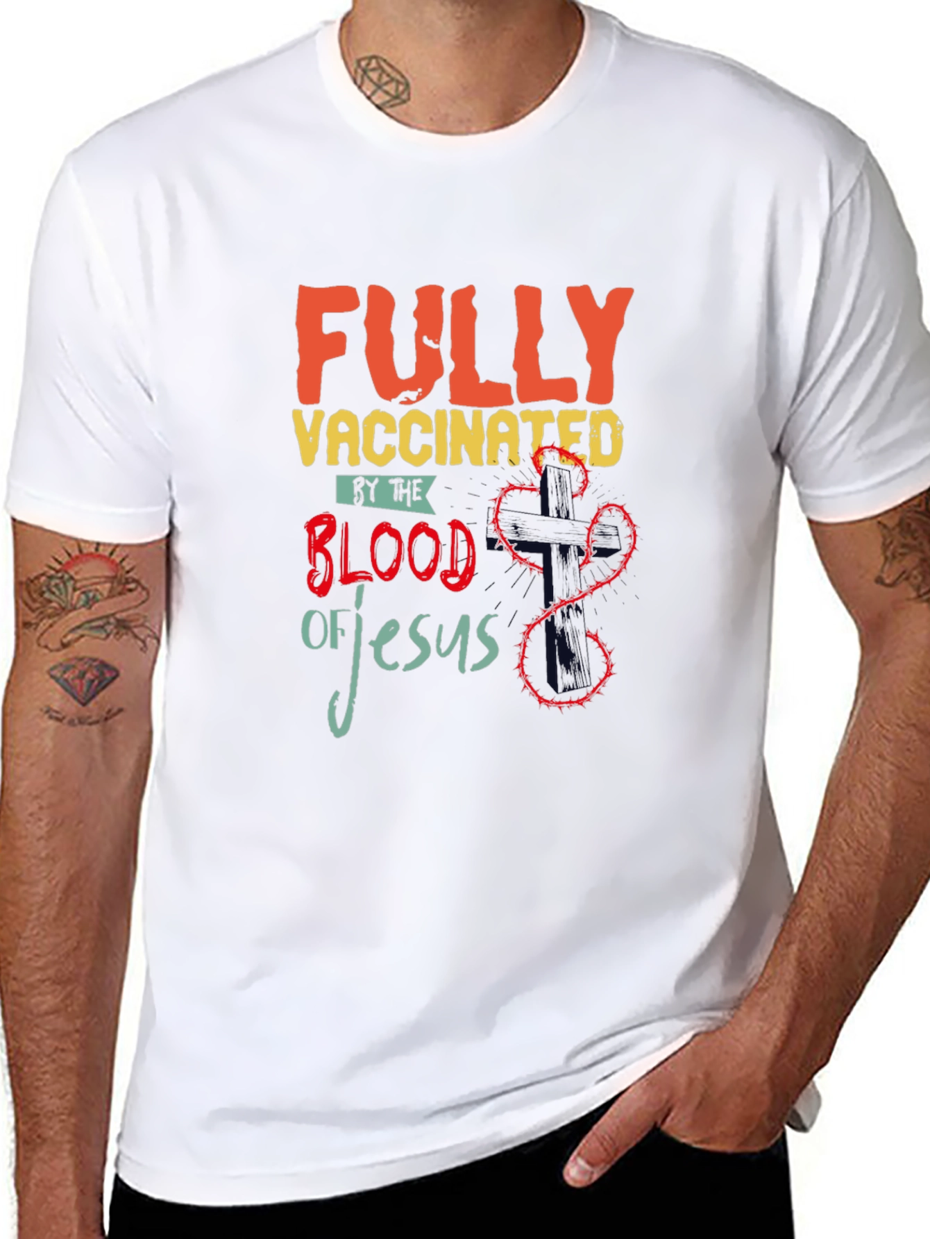 Fully Vaccinated by the Blood of Jesus T-Shirt