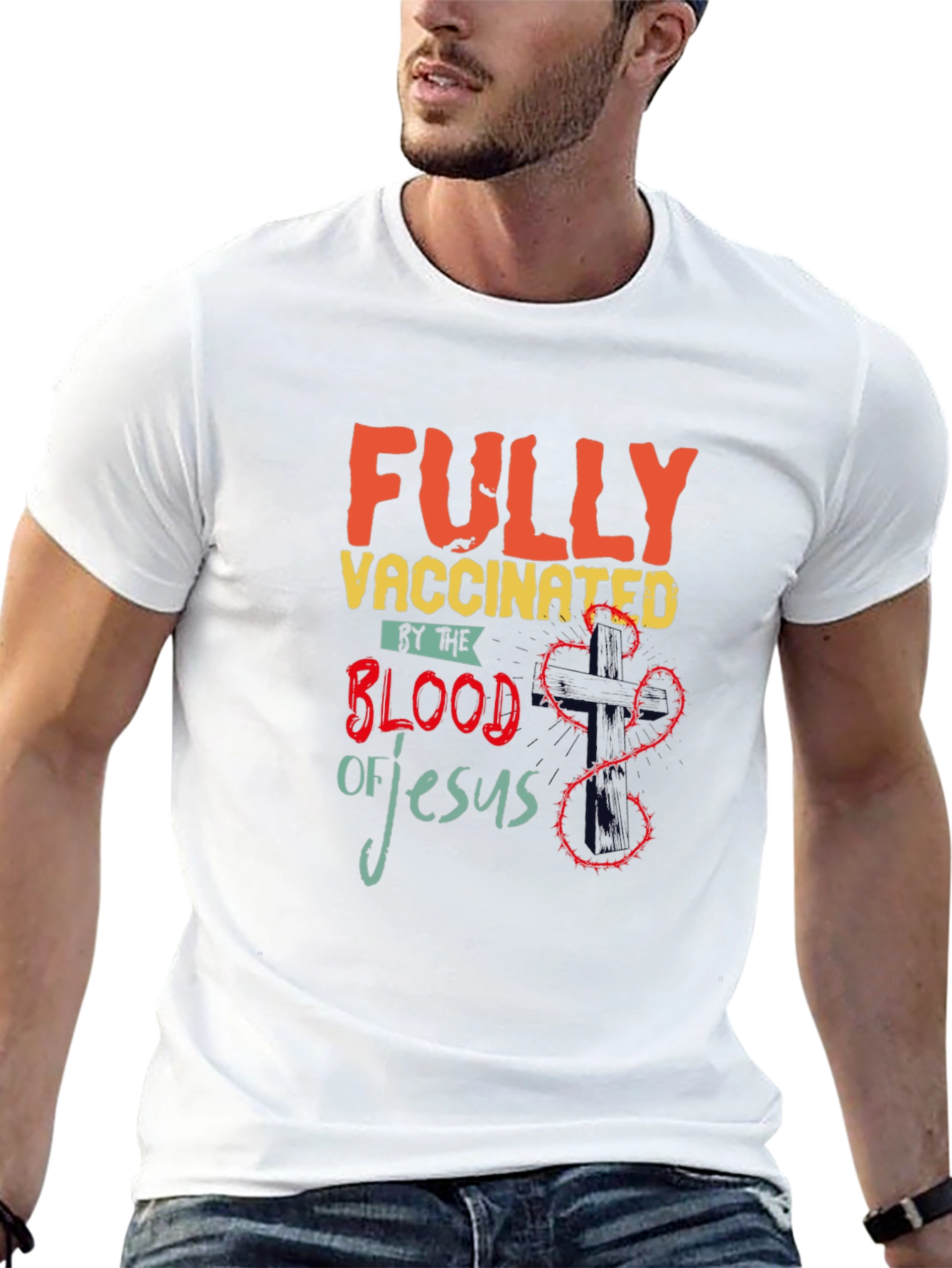 Fully Vaccinated by the Blood of Jesus T-Shirt