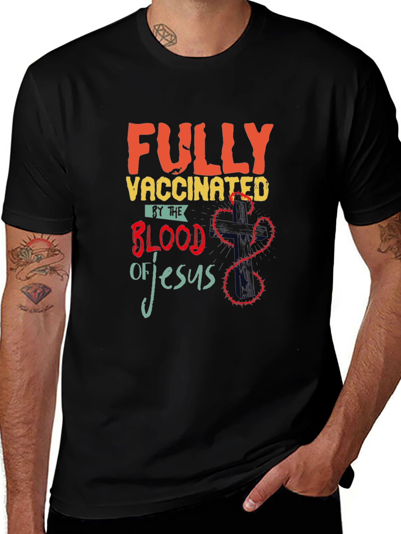 Fully Vaccinated by the Blood of Jesus T-Shirt