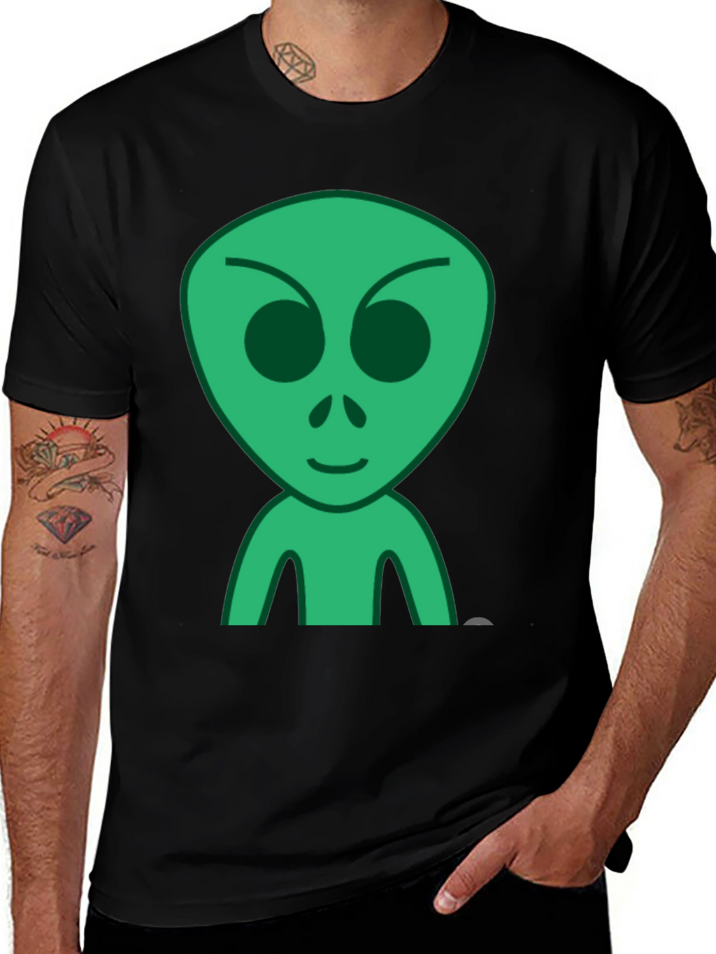 Alien Graphic Black T-Shirt