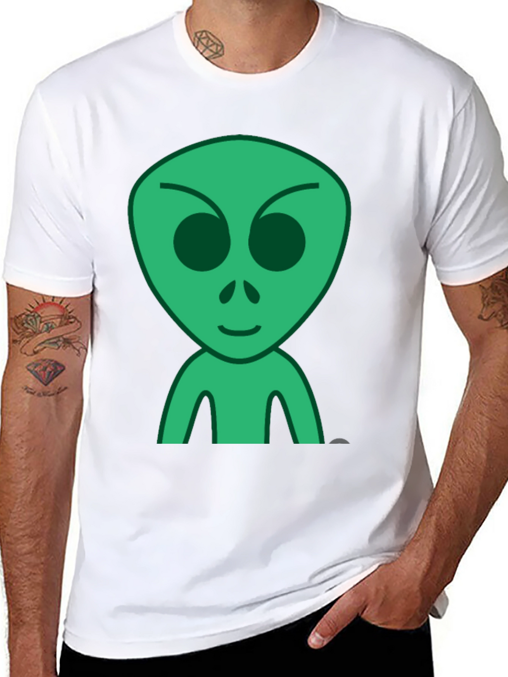 Alien Graphic Black T-Shirt