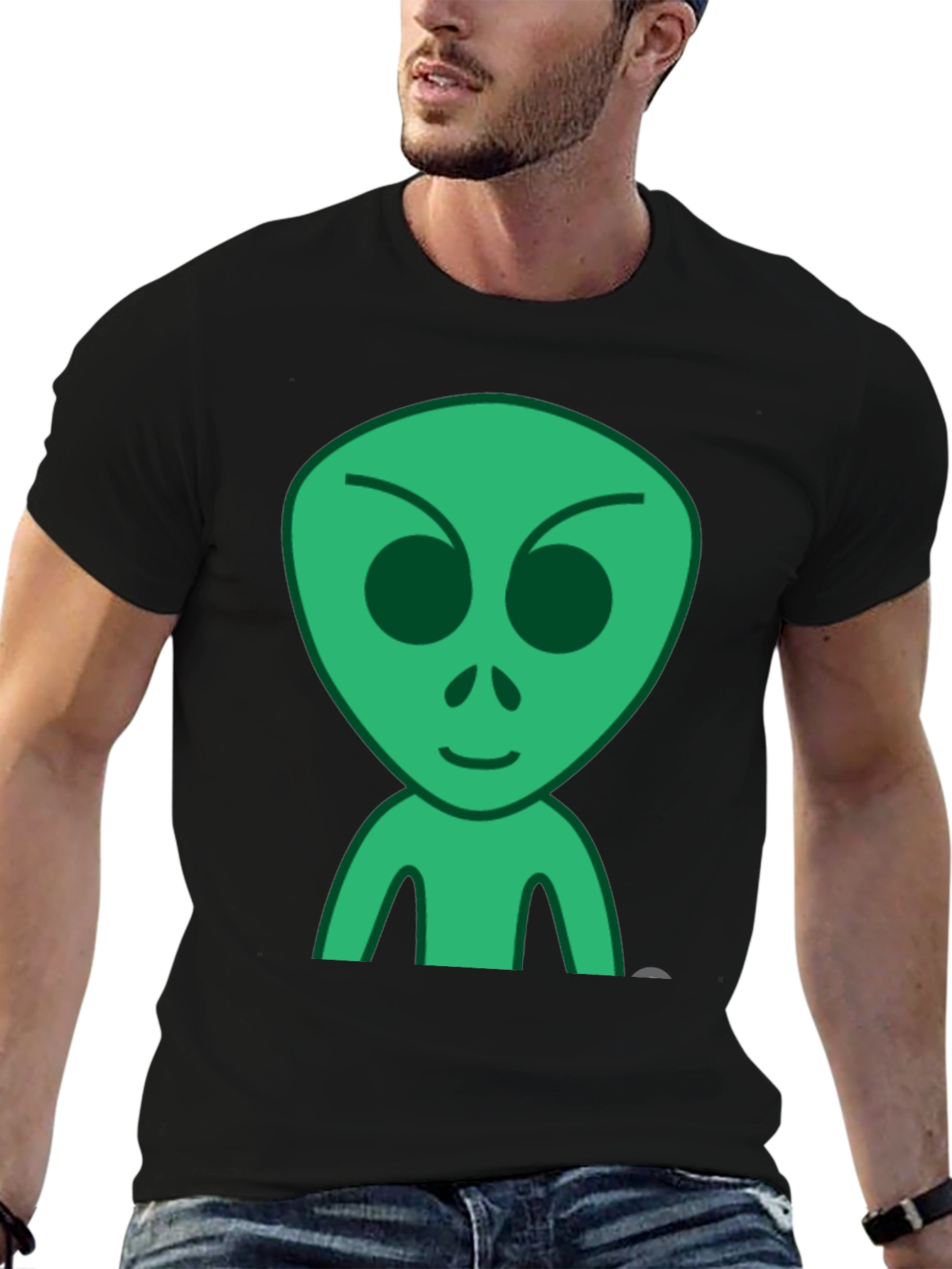 Alien Graphic Black T-Shirt